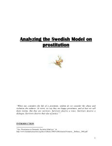 Analyzing the Swedish Model on prostitution