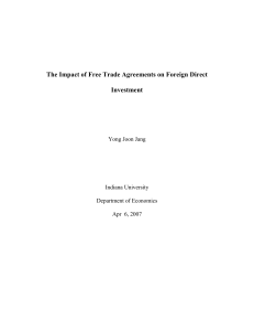The Impact of Free Trade Agreements on Foreign Direct Investment