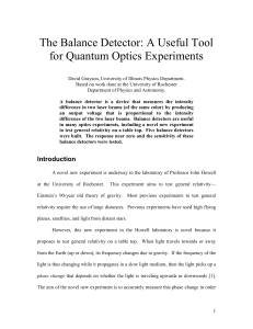 The Balance Detector