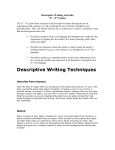 Descriptive Writing Activities