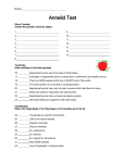 Annelid Test Zoology B