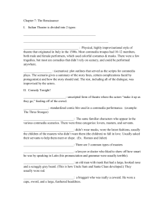 Chapter 7: The Renaissance Italian Theatre is divided into 2 types