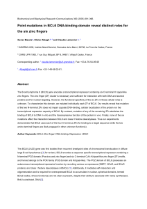 Point mutations in BCL6 DNA-binding domain reveal distinct