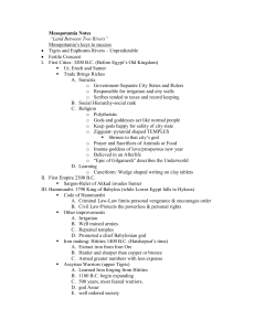 Mesopotamia Notes