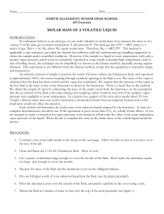 AP Lab - MW of Volatile Liquid - North Allegheny School District