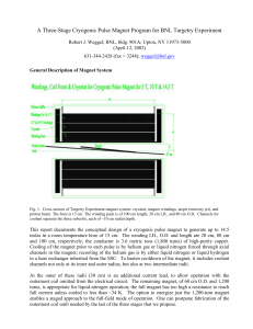 Table I: Pulse Magnet Systems for E951 Targetry Experiment