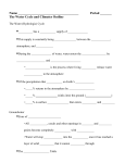 The Water Cycle and Climates Outline