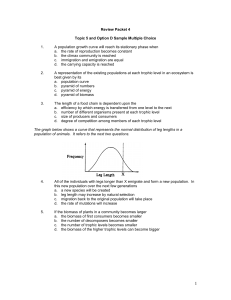 Topic 4 and Option D Sample Multiple Choice