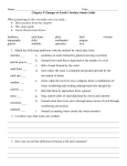 Name: Date: Chapter 9 Changes to Earth`s Surface Study Guide