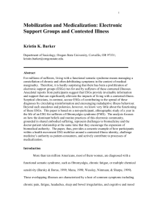 Electronic Support Groups and Contested Illness