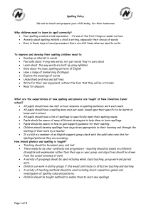 Spelling policy 2014 - New Invention Junior School