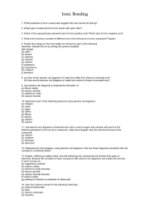 Ionic Bonding