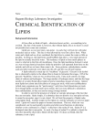 Chemical Identificaiton of Lipids