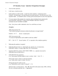 AP Chemistry Exam – Question 4 (Equations) Strategies