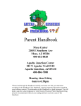 Parent Handbook - Little Einstein Preschool