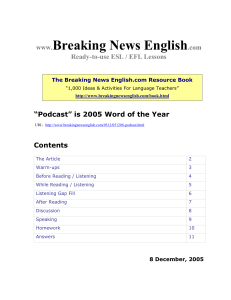 “Podcast” is 2005 Word of the Year