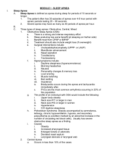 module i - sleep apnea