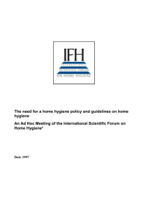 keynote_1997 - International Scientific Forum on Home Hygiene