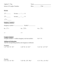 Complex Numbers Notes