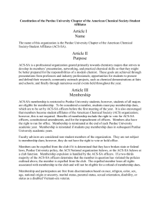 Constitution of the Purdue University Chapter of the American