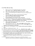 Civil War Review Key