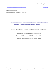 Combining the Methods of Differential and Experimental Psychology