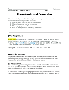 What is Propaganda?