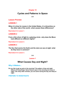Chapter 10 Cycles and Patterns in Space D64 Lesson Preview
