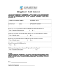 E2 Applicant`s Health Statement This form is to check the E