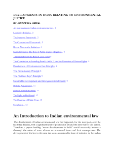 developments in india relating to environmental justice - WWF