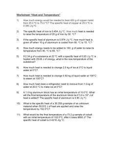 specific heat