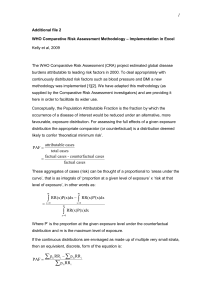 WHO Comparative Risk Assessment Methodology