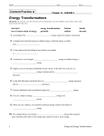 Energy Transformations - A`Takamul Grade 6 Science