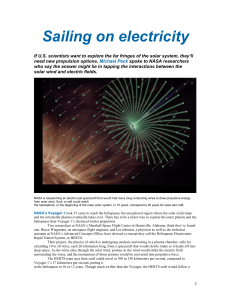 Sailing on electricity - Space Propulsion Synergy Team