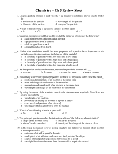 Chemistry – Ch 4 Review Sheet