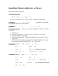 Second Year Honours Maths Notes on Factors