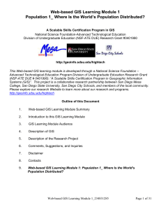 Population Module 1 Module Handout