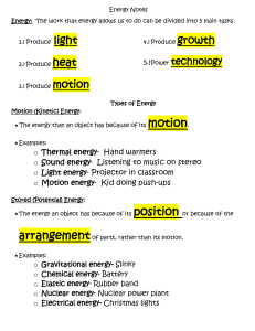 Energy Notes with Answers energy_notes_with_answers