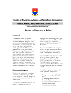 Briefing on mangroves2 - Ministry of Environment, Lands and
