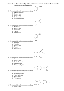 Module 2. Drug substances of aromatic structure