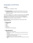Geography Cornell Notes Vocabulary: Excavation 2. Cartography 3