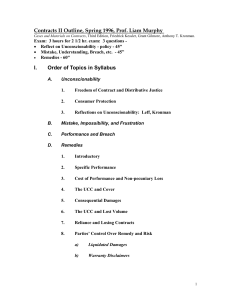 Contracts Outline, Fall 1995, Prof. Liam Murphy
