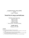 Canadian History Since WWI CHC2P Grade 10 Applied World War II