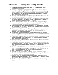 Physics 3U Energy and Soc Review