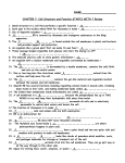 CHAPTER 4: Cell Structure and Function Review