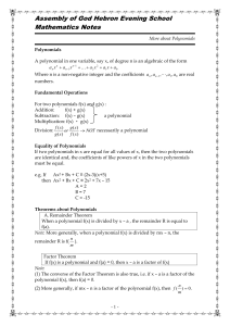 Polynomials - GEOCITIES.ws