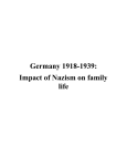 Germany 1918-1939 Impact of Nazism on Family Life