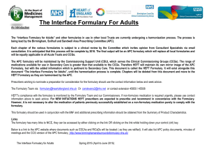 The Interface Formulary for Adults Spring 2015 includes