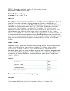 BIO 414- Galapagos Academic Institute for the Arts and Sciences