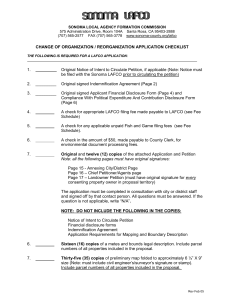 27m Sonoma - Appl checklist